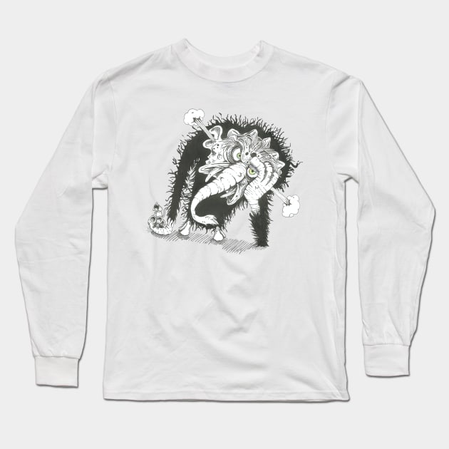 Hairy Monster Long Sleeve T-Shirt by Créa'RiBo